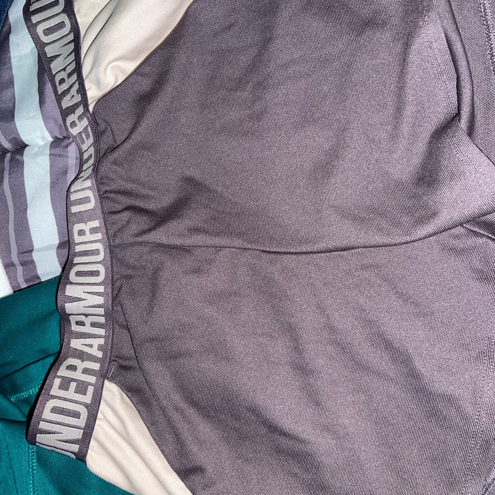 purple/grey/pink under armor shorts